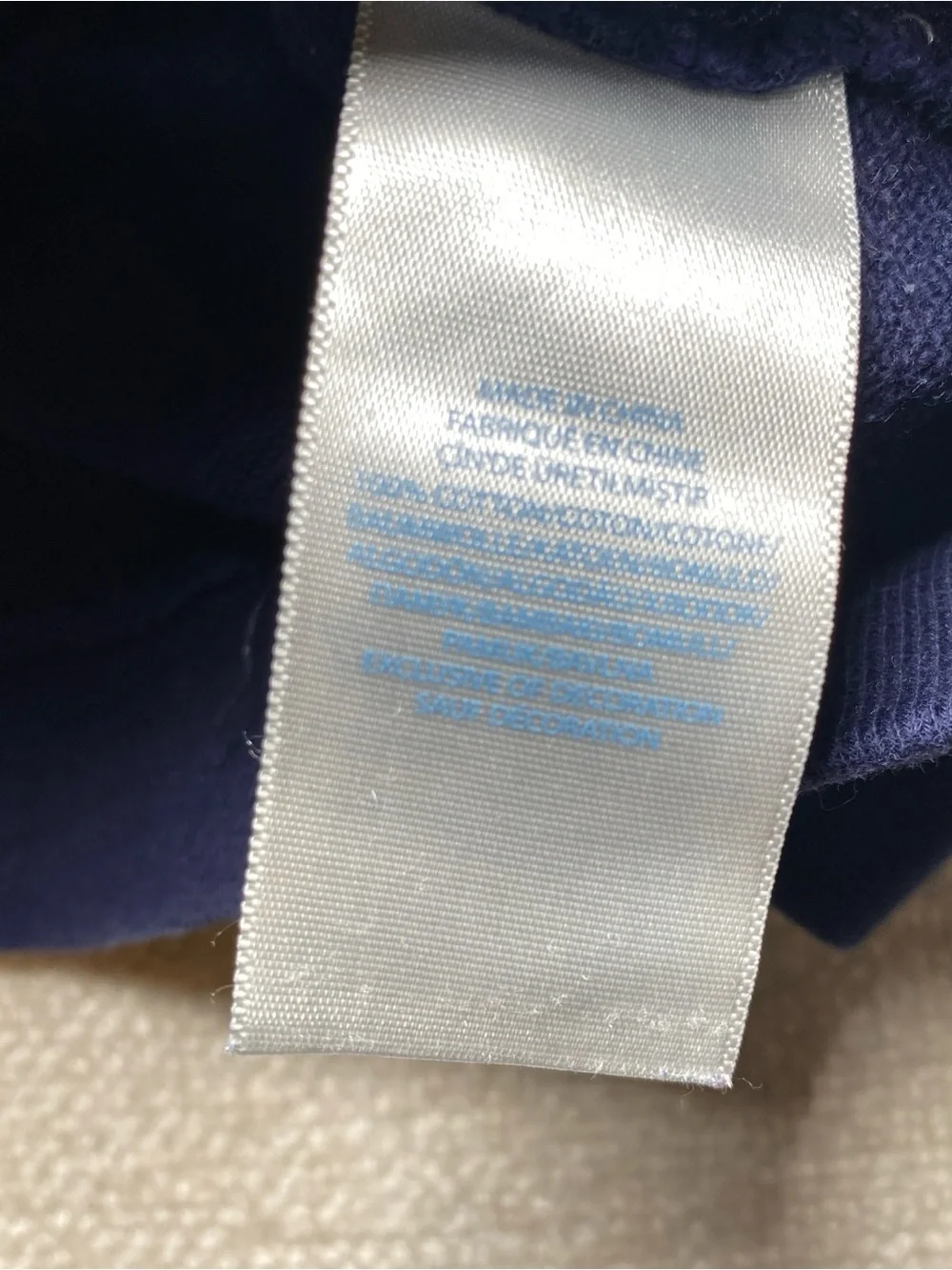Polo Ralph Lauren Hoodie Infant Unisex Baby 12M Navy Blue Full Zip Sweatshirt